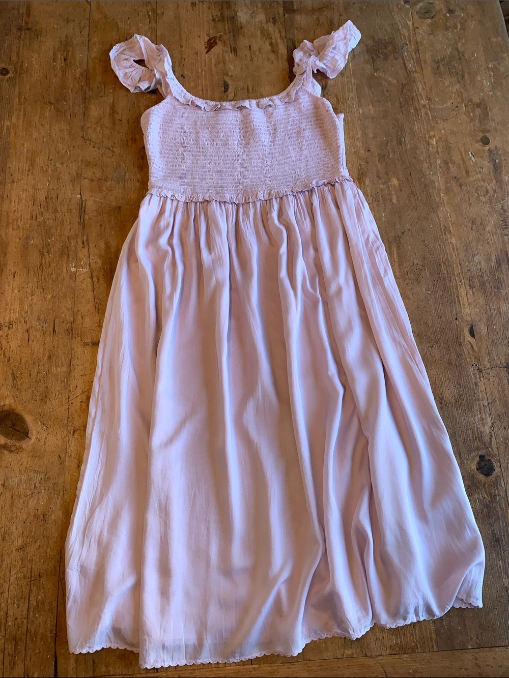 Wilfred Womens Light Lavender Smocked Ruffle Tank Dress - Picture 11 of 16